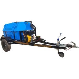 1500l High Pressure Washer Trailer 241bar-Diesel-Electric-Start-Horizontal Braked - Pressure Washers