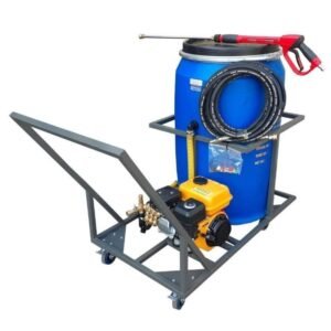 210lt Mobile Pressure Washer Trolley 6.5hp-petrol-186bar - Pressure Washers