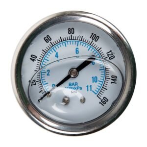 Speroni Gauge Pres Oil 60mm 0-11BAR S/S Back Entry - Water and Pressure Pumps