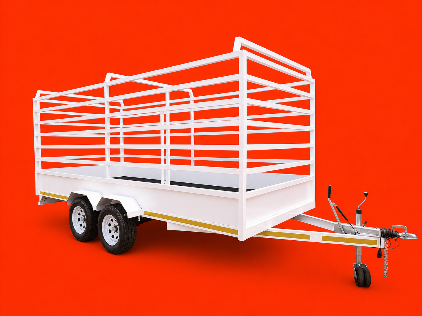 5 Meter Heavy-Duty Animal Trailer | 3000kg GVM Tandem Axle Braked Livestock Trailer For Cattle, Sheep, Goats & Farm Transport - Cattle & Livestock Trailers