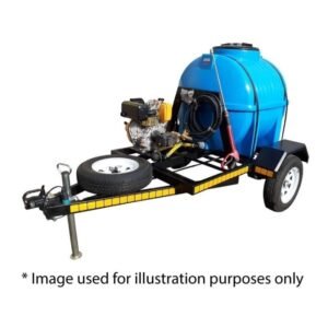 650l High Pressure Washer trailer 248bar-petrol unbraked - Pressure Washers