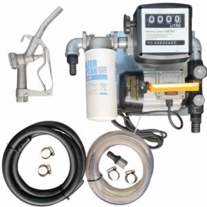 60lt – 220v Diesel pump kit with water absorbent filter – Fully assembled on wall-mount plate - Diesel Pumps & Accessories