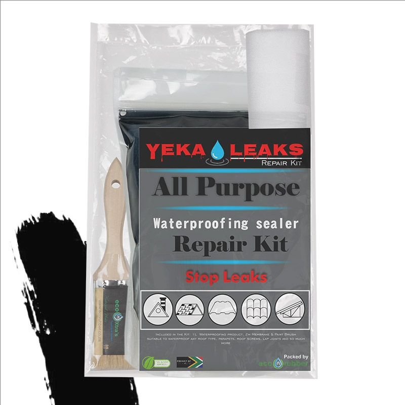 Eco Rubber Yeka Leak Waterproofing Kit 1L Black - Paint