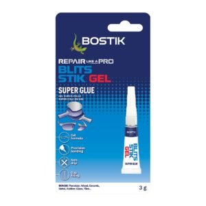 Bostik Blits Stik Super Glue Gel 3g Bc - Adhesives and Sealants