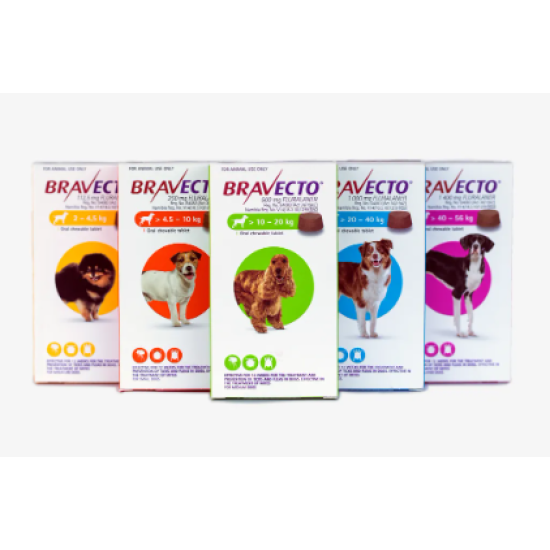Bravecto Palatable Fluralaner Antiparasitic Chew for Dogs - Animal Health & Medicine