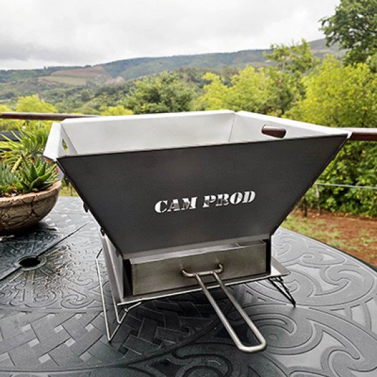 Flat Pack Ember Maker: Heavy-Duty Stainless Steel - Camping and Hiking