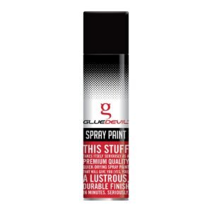 Gluedevil Spray Paint 300ml Gloss Black - Adhesives and Sealants