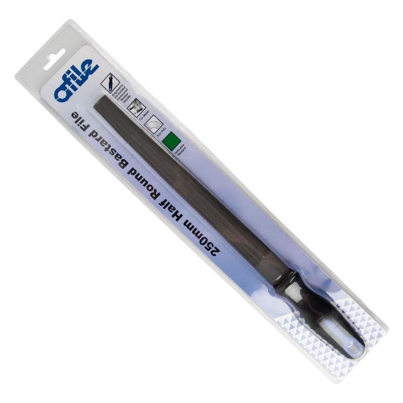 Afile Half Round Bastard File 250mm - Hand Tools