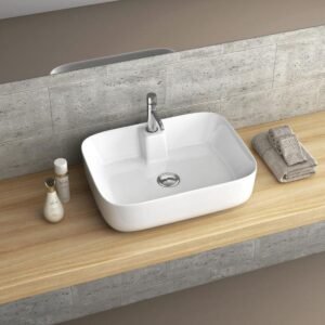 Basin Free Standing Serene 1T/H Sq 485X370X140Mm - Plumbing