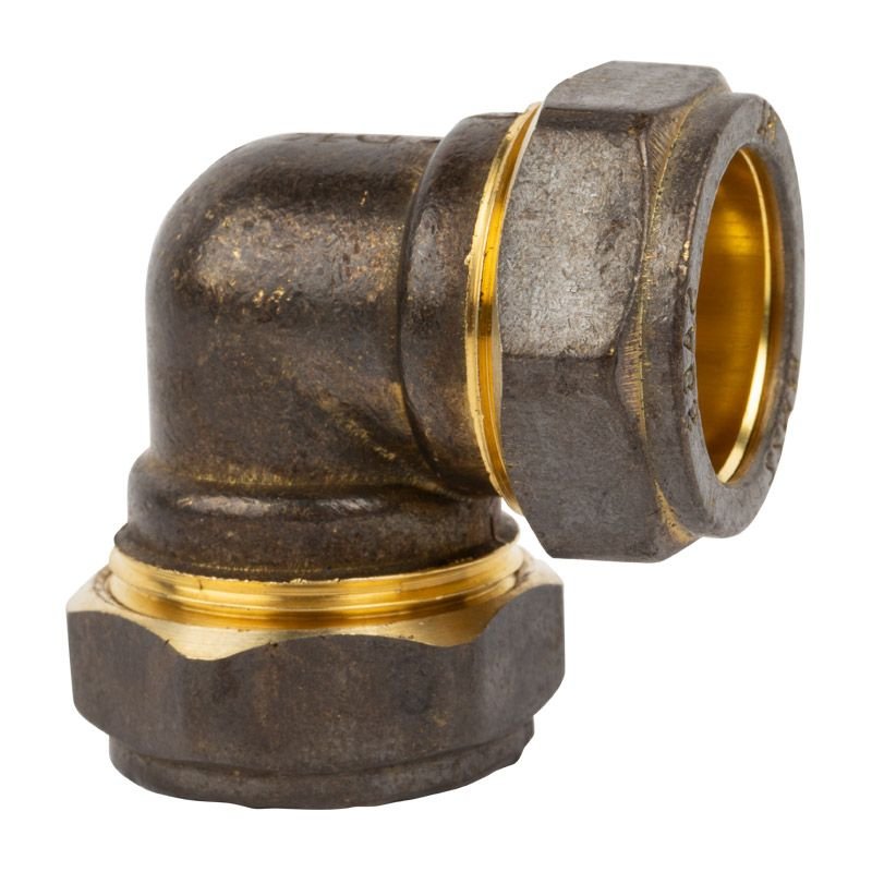 Compression Brass Elbow 90D Cxc 22mm SABS - Plumbing