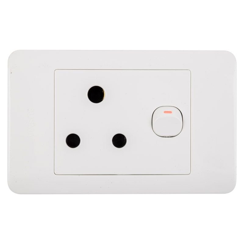 Nexus Socket Switch With Cover 16AMP 4X2 Single - Electrical