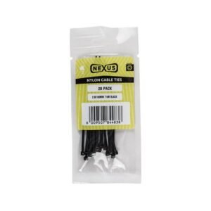 Nexus Cable Ties T18R 2.5MMX100MM White 20 Pack - Electrical