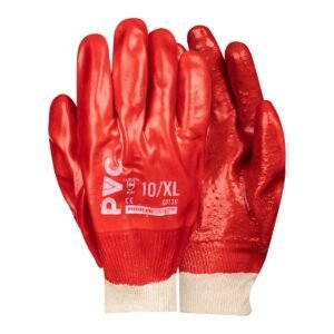 Pioneer Glove Red PVC Knit Wrist Terry Palm - Welding