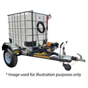 1000l High Pressure Washer trailer 241bar-diesel braked - Pressure Washers