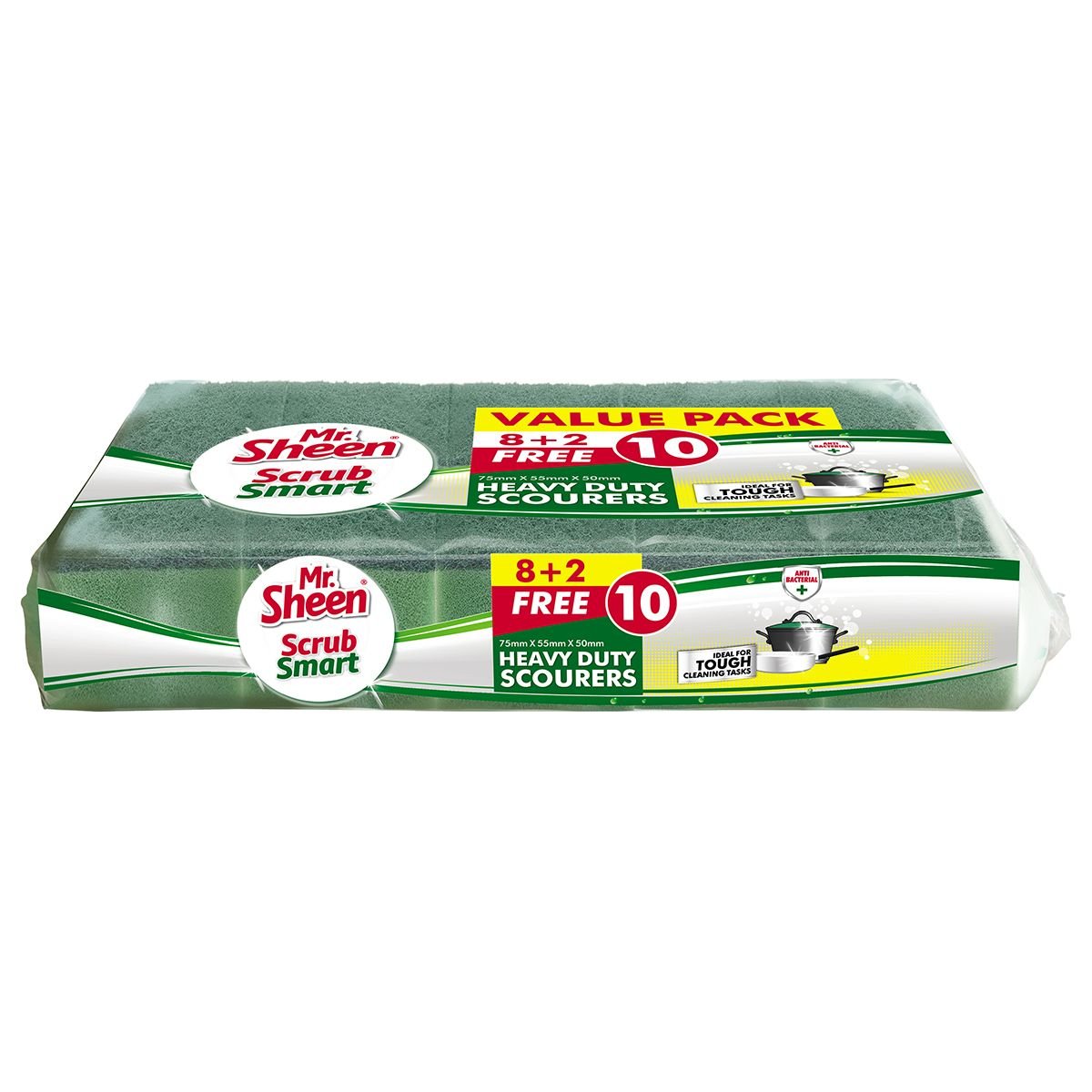 Mr Sheen Srub Smart Scourer 8+2 Value Pack - Kitchen