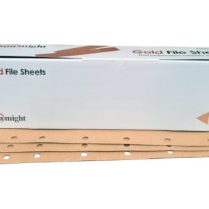 17606 Sunmight 14 Hole Velcro File Gold Sheet 70 x 420mm (80 Grit) - 100pc - Abrasives & Sanding Supplies