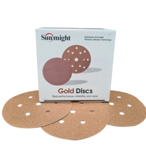 52619 Sunmight Velcro Gold 150mm (800 Grit) - 100pc - Abrasives & Sanding Supplies