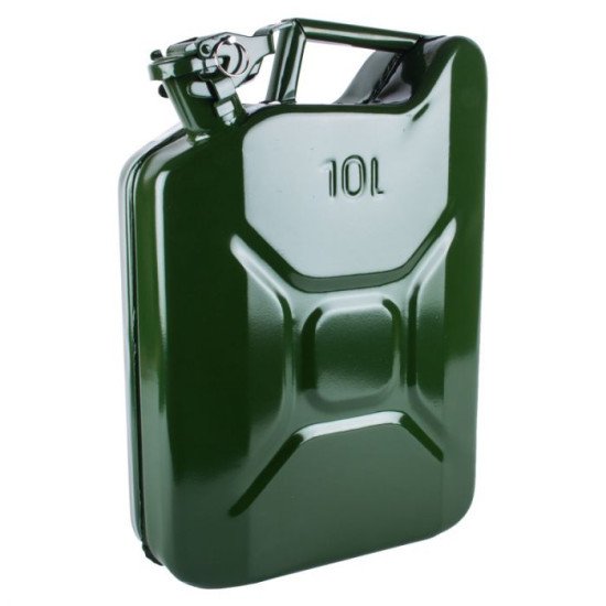 Kaufmann Jerry Can Metal Petrol Grn 10L - Camping and Hiking