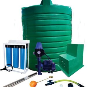 Water tank Combo Full House: 10 000l Water tank & 1.1kw Monoblock Water Pump kit - Water and Pressure Pumps