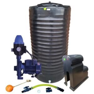 Water tank Combo Executive: 1200l slim tank & 0.75kw Monoblock Water Pump kit - Water and Pressure Pumps
