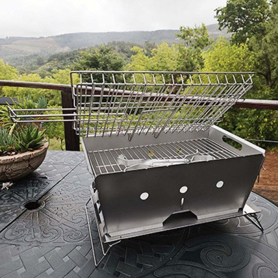 Flat Pack Deluxe Long Braai : 3CR12 Stainless Steel - Braai