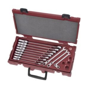 Kraftwerk 12pc Swivel Ratchet Combo Spanner Set 8 - 19MM - Hand Tools